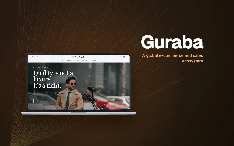 Guraba veb saytı noutbuk ekranında