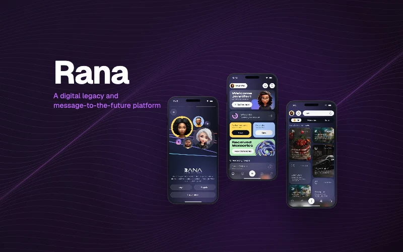 Rana mobil tətbiqinin ekranları telefon çərçivələrində